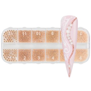 Nail Art Pearls Box Rose Gold - ENS