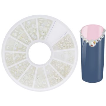 Half Pearls Nail Art Wheelbox - ENS